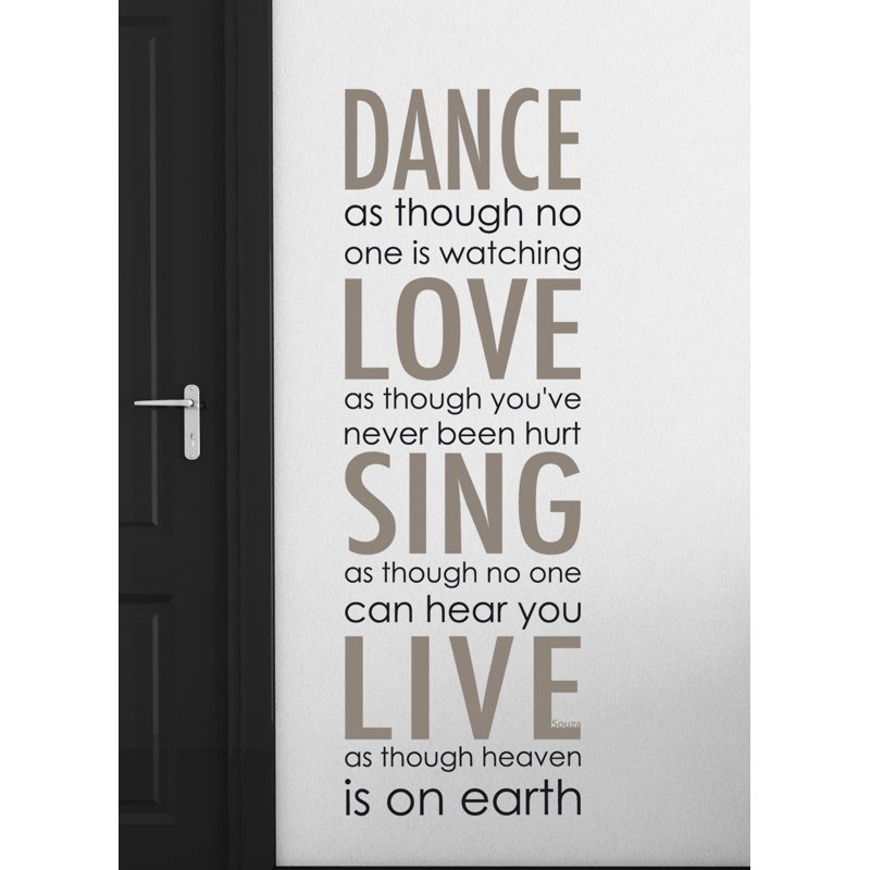 WallPops! Home Decor Line Dance Love Sing Quote Wall Decal Wayfair